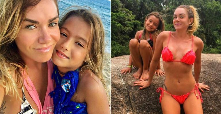 Aos sete anos, filha de Luize Altenhofen pratica esportes com a mãe