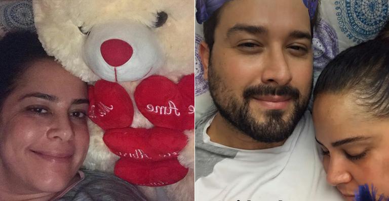 Internada, Silvia Abravanel ganha carinho do marido no hospital