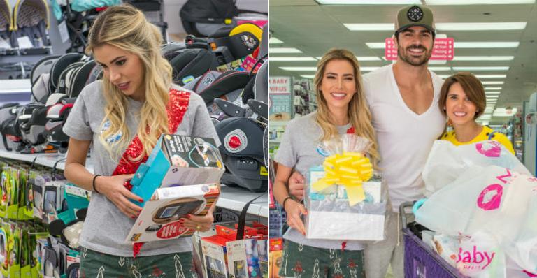 Adriana Sant’Anna faz compras em Orlando para o filho, Rodrigo
