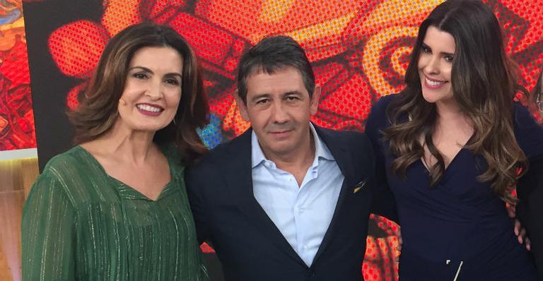 Fátima Bernardes recebe Plácido e Nádia Figueiredo em seu programa