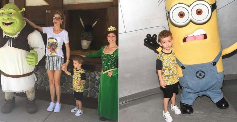 Ana Hickmann mostra fotos das férias com o filho