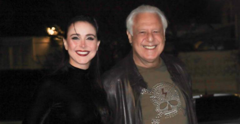 Antônio Fagundes e a eleita, Alexandra, prestigiam aniversário de Marília Gabriela