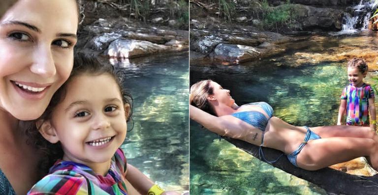 Guilhermina Guinle exibe sua boa forma em passeio com a filha