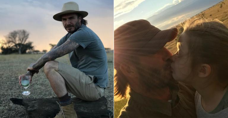 David Beckham faz safári na África com os filhos
