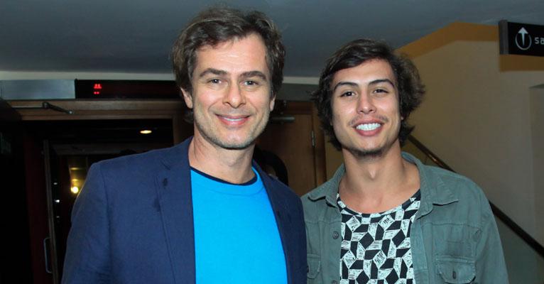 João Vitti e o filho caçula, Francisco Vitti, assistem pré-estreia de ‘Filhos de Bach’