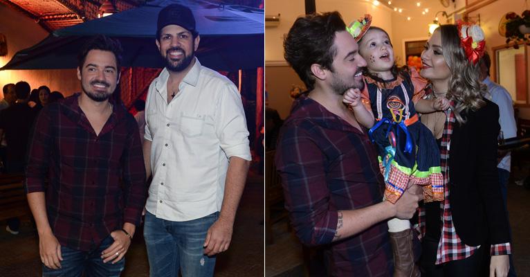 Fernando, da dupla com Sorocaba, comemora o aniversário da caçula, Alice, com festa Junina