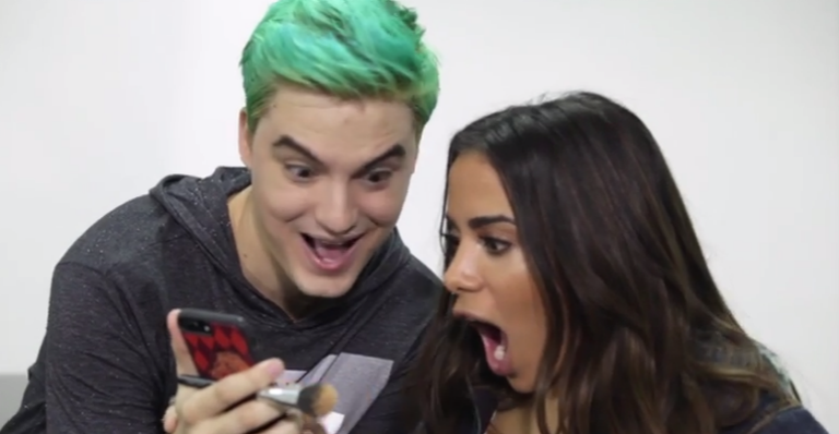 Anitta grava paródia de ‘Paradinha’ com Felipe Neto