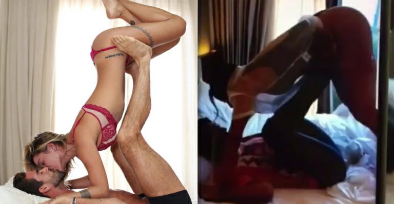 Anitta tenta recriar pose romântica de Gabriela Pugliesi e cai da cama