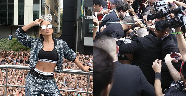 Com look ousado, Anitta causa tumulto na Parada do Orgulho LGBT em São Paulo
