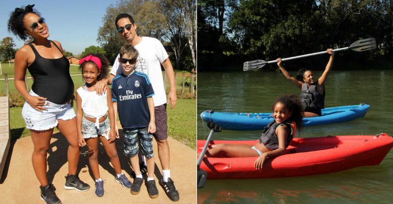 Com o clã, Negra Li se diverte em acampamento
