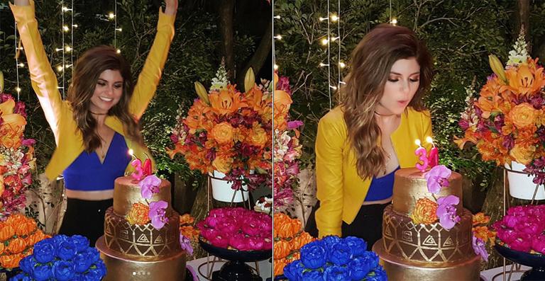 Julianne Trevisol mostra fotos de sua festa de aniversário