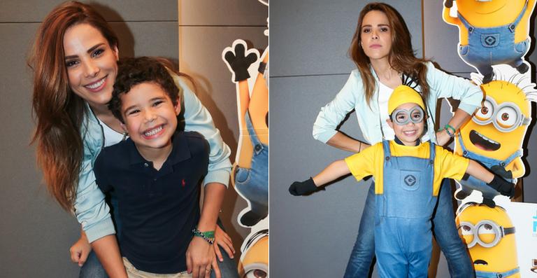 José Marcus, filho de Wanessa, usa fantasia de Minion
