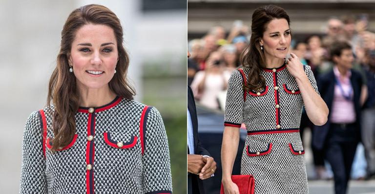 Kate Middleton usa vestido de quase R$ 9 mil da Gucci