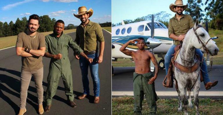 Fernando e Sorocaba gravam videoclipe com Nego do Borel