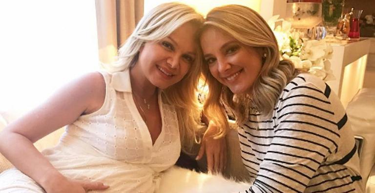 Grávida, Eliana recebe as amigas no chá de bebê da filha, Manuela