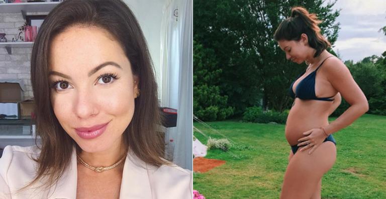 Grávida de uma menina, Juliana Goes exibe sua barriguinha