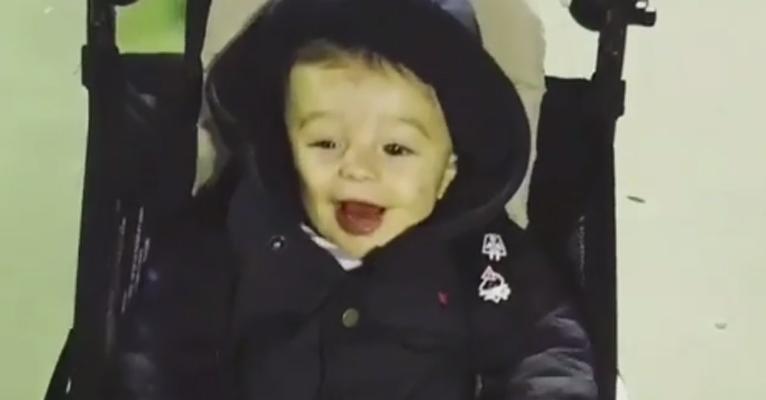 Fofura! Rocco, filho de Rafa Brites e Felipe Andreoli, aparece dançando “Macarena”