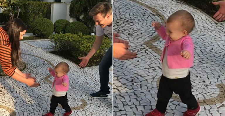 Thais Fersoza festeja os primeiros passos da filha, Melinda