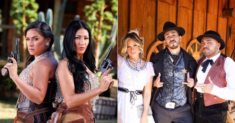 Simone e Simaria gravam clipe no estilo Velho Oeste com Giovanna Ewbank e Nego do Borel