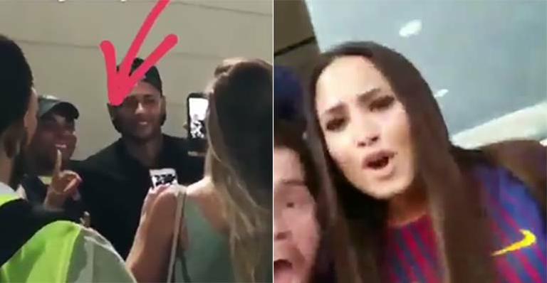 Demi Lovato comemora gol de Neymar Jr. e deixa estádio com o craque