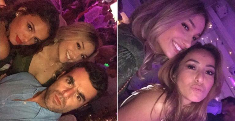 Sasha Meneghel curte festa com Bruna Marquezine e Sabrina Sato