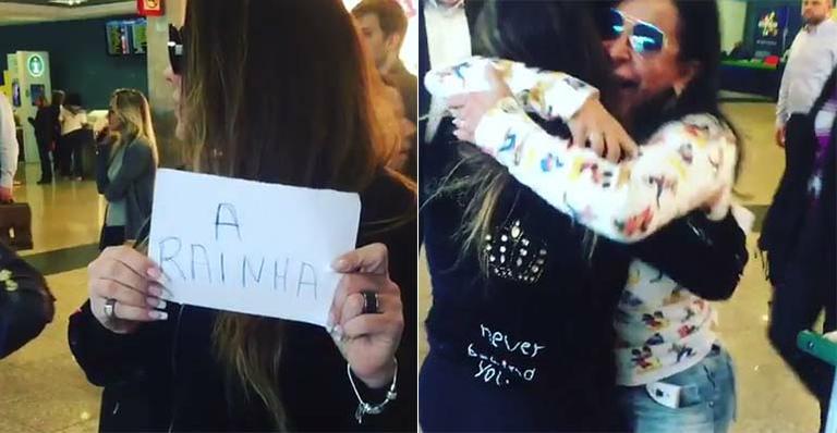 Simony “apronta” com Gretchen no aeroporto: “Estava morta de saudades”