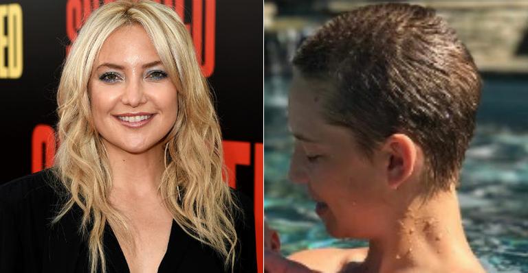 Kate Hudson muda o visual e raspa o cabelo
