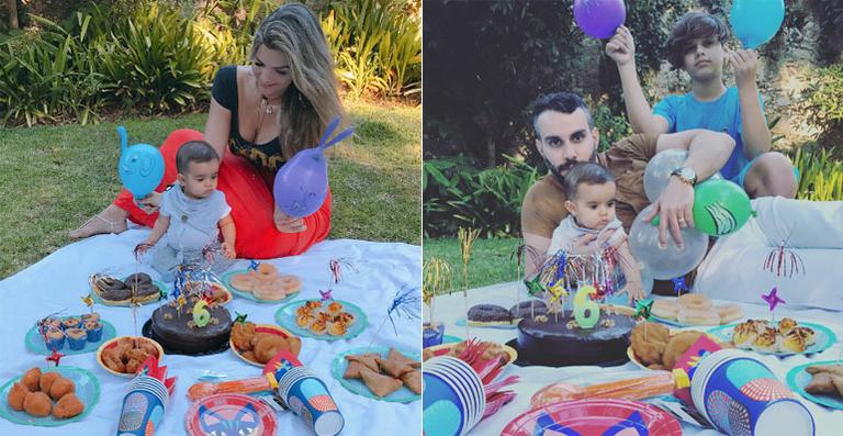 Kelly Key celebra os 6 meses do caçula com picnic