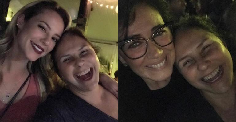 Fafá de Belém faz selfies na festa de A Força do Querer