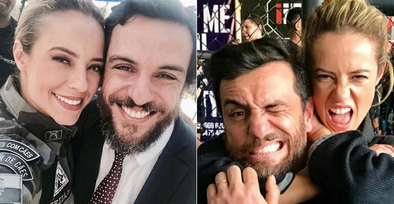 Paolla Oliveira dá ‘gravata’ em Rodrigo Lombardi: “E se de dia a gente briga…”