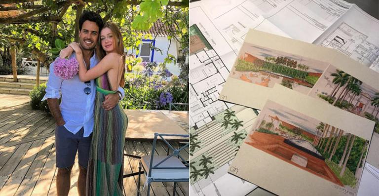 Marina Ruy Barbosa mostra esboços do paisagismo da nova casa