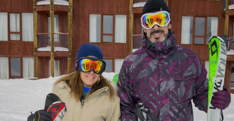 Alexandre Taleb e Juliana: passeio no Valle Nevado