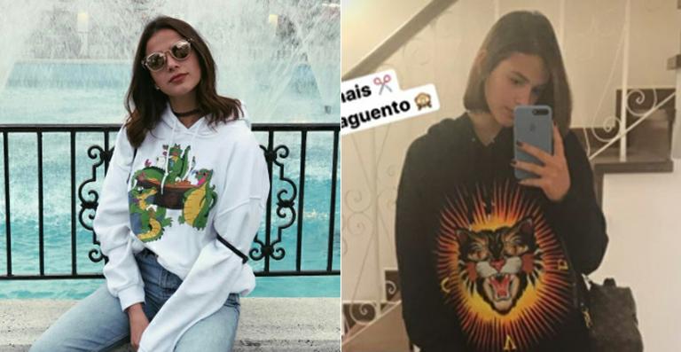 Bruna Marquezine renova o visual e diz que está igual ao emoji