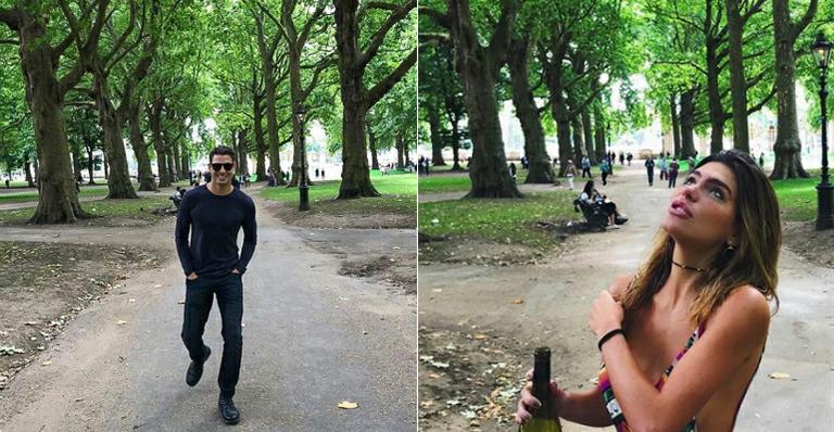 Álbum de viagem: Cauã Reymond e Mariana Goldfarb passeiam em Londres