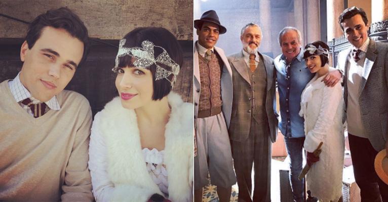 Anos 20: Sabrina Petraglia e Bruno Ferrari posam com looks de época e mostram bastidores de Tempo de Amar