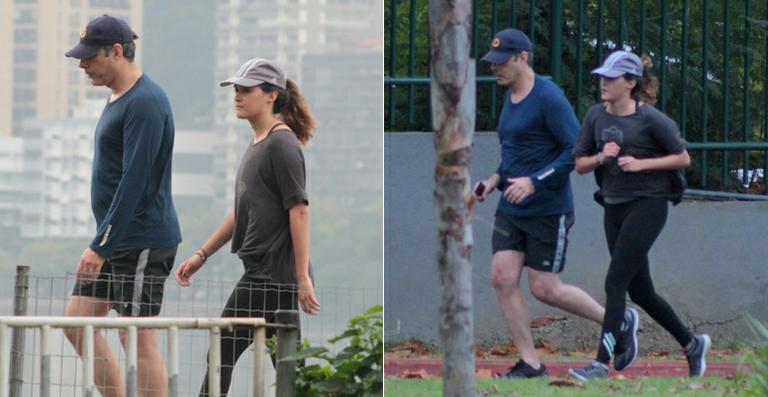 William Bonner faz exercícios com a filha, Beatriz