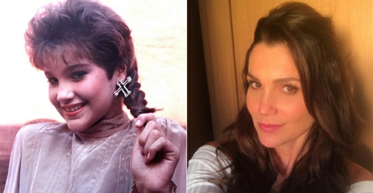 Flávia Alessandra mostra seu look nos anos 80 e brinca: “Essa franja traumatiza”