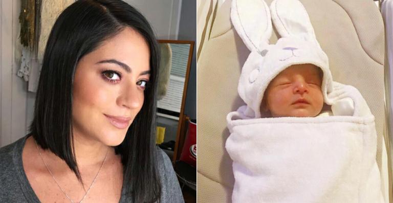 Carol Castro celebra a 1ª semana de vida da filha