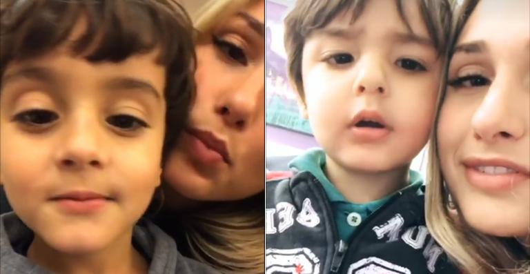 Sasha brinca com os irmãos, David e Mikael: “Bagunça”