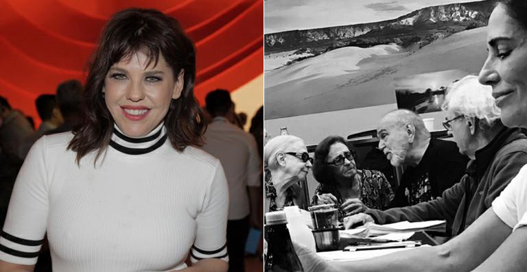 Bárbara Paz registra encontro de atores para nova novela