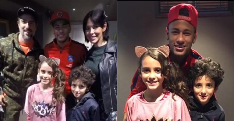 Marcos Mion tieta Neymar durante viagem para Paris