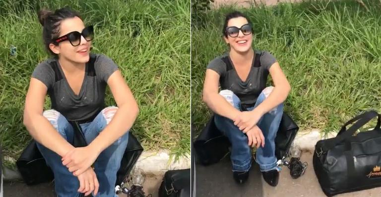 Emilly Araújo enfrenta perrengue em viagem: “Furou o pneu”