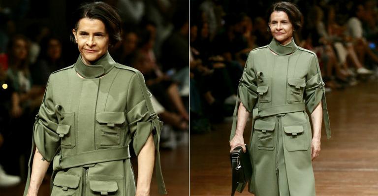 Aos 61 anos, Marina Lima rouba a cena em desfile do SPFW