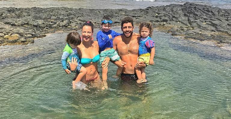 Luana Piovani curte viagem em família para Fernando de Noronha