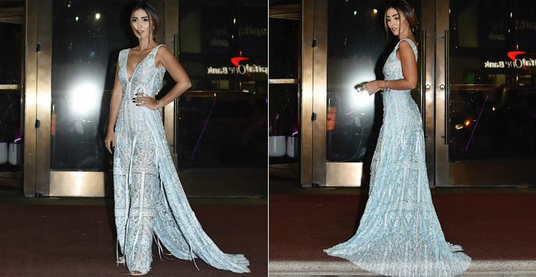 Jade Seba capricha no look em baile de gala nos Estados Unidos