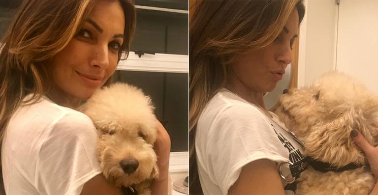Patricia Poeta abre álbum de fotos com seu novo cachorro