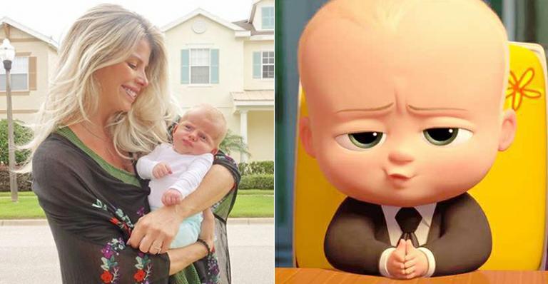 Filho de Karina Bacchi ganha comparações com protagonista do filme ‘O Poderoso Chefinho’