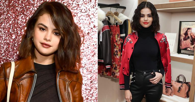 Com a barriga de fora, Selena Gomez lança coleção de bolsas na NYFW