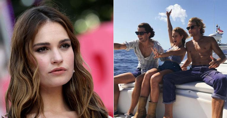 Lily James, a Cinderela, grava cenas de novo Mamma Mia em cenários paradisíacos da Croácia