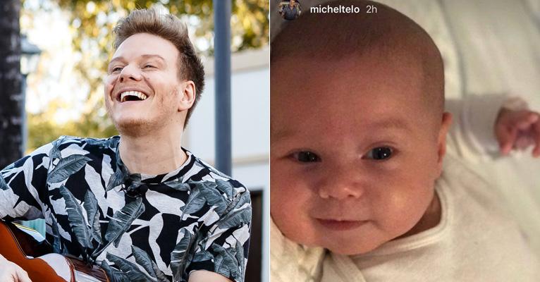 Michel Teló publica foto de Teodoro sorrindo e esbanjando fofura